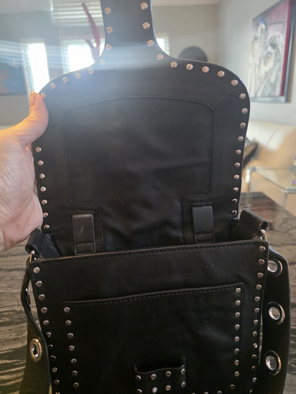 Rebecca Minkoff Crossbody Black Leather Bag Pristine Condition - Picture 7 of 9